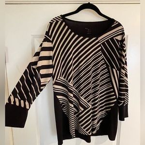Printed Mix Media 3/4th Sleeved Top